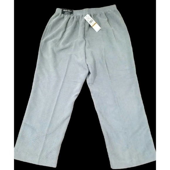 ALFRED DUNNER ~Woman Plus Size 16W-22W~ Eskimo Kiss Gray Corduroy Pants NWT $52 - Picture 8 of 15